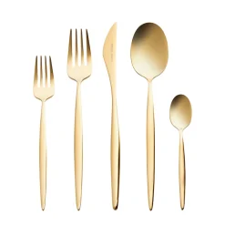 Karaca Bestecksets Für 6 Personen-Lızbon Matte Gold 6-Personen 30-teiliges Besteckset