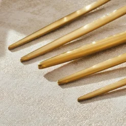 Karaca Bestecksets Für 6 Personen-Lızbon Matte Gold 6-Personen 30-teiliges Besteckset