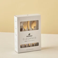 Karaca Bestecksets Für 6 Personen-Lızbon Matte Gold 6-Personen 30-teiliges Besteckset