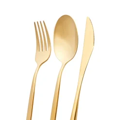 Karaca Bestecksets Für 6 Personen-Lızbon Matte Gold 6-Personen 30-teiliges Besteckset
