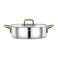 Karaca Stahltopf-Maçka Induktionsboden Stahltopf 24 cm Gold
