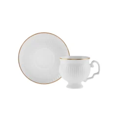 Karaca Mokka & Espressotassen Set-Malta Kaffeetassen-Set, 6 Personen, 100 ml Weıß01