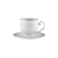 Karaca Mokka & Espressotassen Set-Malta Kaffeetassen-Set, 6 Personen, 100 ml Weıß01