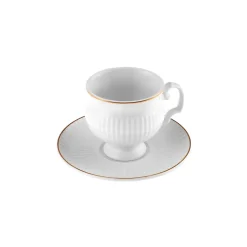 Karaca Mokka & Espressotassen Set-Malta Kaffeetassen-Set, 6 Personen, 100 ml Weıß01