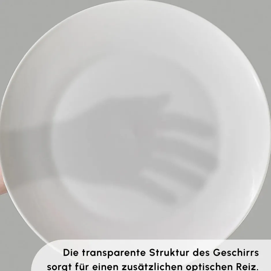 Karaca Tafelservice Für 12 Personen-Marcelo Weiß Geschirr und Frühstücks Set, 88 Teilig Weıß01