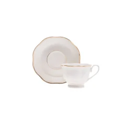 Karaca Mokka & Espressotassen Set-Margaret Kaffeetassen für 6 Personen Weıß01