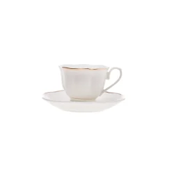 Karaca Mokka & Espressotassen Set-Margaret Kaffeetassen für 6 Personen Weıß01