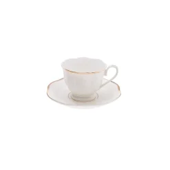 Karaca Mokka & Espressotassen Set-Margaret Kaffeetassen für 6 Personen Weıß01