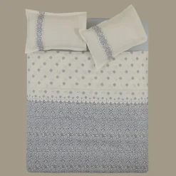 Karaca Bettwäsche-Marino Bettwäsche-Set aus 100 % türkischer Baumwolle, Doppelbett, Blau