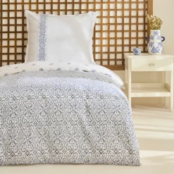 Karaca Bettwäsche-Marino Renforcé Bettwäsche-Set, Einzelbett, Blau
