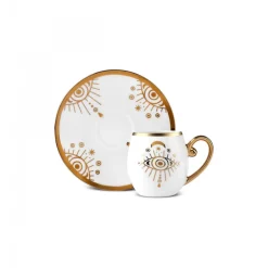 Karaca Mokka & Espressotassen Set-Marly Kaffeetasse für 6 Personen Weıß01