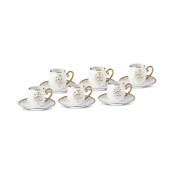 Karaca Mokka & Espressotassen Set-Marly Kaffeetasse für 6 Personen Weıß01