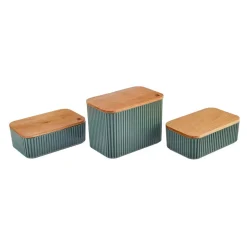 Karaca Vorratsbehälter-Massimo 3-teiliges Vorratsbehälter-Set Grün Grün01