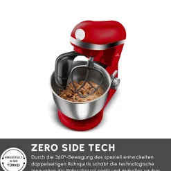 Karaca Küchenchef-Mastermaid Chef Pro Doppelarm Küchenchef Imperial Rot, 5L, 1500W Kırschrot