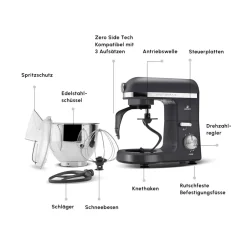 Karaca Küchenchef-Mastermaid Chef Pro Doppelgriff Standmixer , 5L, 1500W Space Grau