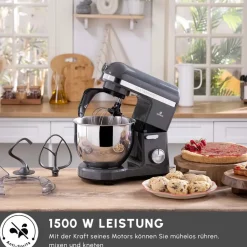 Karaca Küchenchef-Mastermaid Chef Pro Doppelgriff Standmixer , 5L, 1500W Space Grau