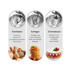 Karaca Küchenchef-Mastermaid Chef Pro Doppelgriff Standmixer , 5L, 1500W Space Grau