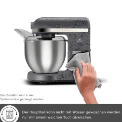 Karaca Küchenchef-Mastermaid Chef Pro Doppelgriff Standmixer , 5L, 1500W Space Grau