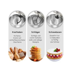 Karaca Küchenchef-Mastermaid Chef Pro Doppelarm Küchenchef Ikonisch Beige, 5L, 1500 W Iconıc Beıge