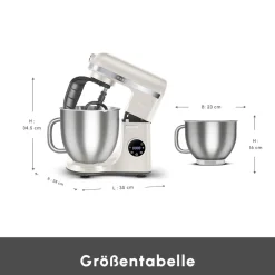 Karaca Küchenchef-Mastermaid Chef Ultra D2000W Küchenmaschine mit Digitaldisplay Starlight 7L