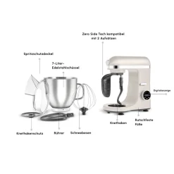Karaca Küchenchef-Mastermaid Chef Ultra D2000W Küchenmaschine mit Digitaldisplay Starlight 7L