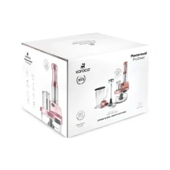 Karaca Küchenmaschine-Mastermaid Küchenroboter aus Stahlglas, Langer Mixer 8 ın 1, 2500 W, Black Copper Schwarz Kupfer