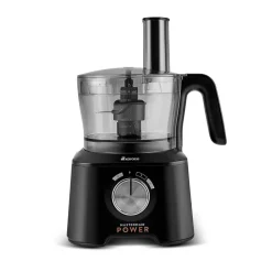 Karaca Küchenmaschine-Mastermaid Power Max 11 in 1 Küchenroboter, Schwarz-Silber Matt, 2500 W Schwarz Sılber