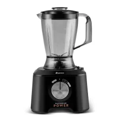 Karaca Küchenmaschine-Mastermaid Power Max 11 in 1 Küchenroboter, Schwarz-Silber Matt, 2500 W Schwarz Sılber