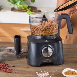 Karaca Küchenmaschine-Mastermaid Power Max 11 in 1 Küchenroboter , 2500W Glänzend Schwarz