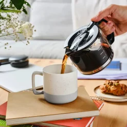 Karaca Mugs & Kaffeebecher-Maybel Tasse, Weiß Grau, 400 ml Weıß Grau
