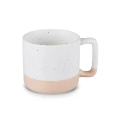 Karaca Mugs & Kaffeebecher-Maybel Tasse, Weiß Orange, 400 ml Weıß Orange