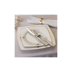 Karaca Tafelservice Für 12 Personen-Melina Fine Cream Tafelservice- Set in für 12 Personen- 60-teilig Weıß01