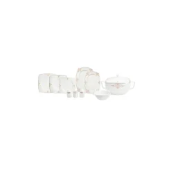 Karaca Tafelservice Für 12 Personen-Melina Fine Cream Tafelservice- Set in für 12 Personen- 60-teilig Weıß01