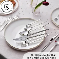 Karaca Bestecksets Für 12 Personen-Midway Besteckset, 84 teilig, 12 Personen Platın
