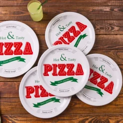 Karaca Kuchenplatte|Tafelservice Für 4 Personen-Milano 5 teiliges 4 Personen Pizza Set Multıfarben