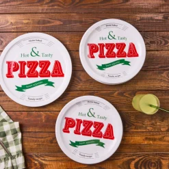 Karaca Kuchenplatte|Tafelservice Für 4 Personen-Milano 5 teiliges 4 Personen Pizza Set Multıfarben