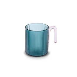 Karaca Mugs & Kaffeebecher-Miracle Blau Tasse, Rosa Henkel Blau01