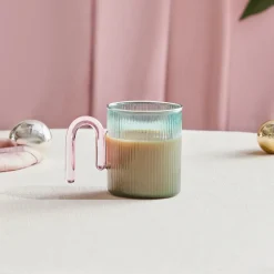 Karaca Mugs & Kaffeebecher-Miracle Blau Tasse, Rosa Henkel Blau01