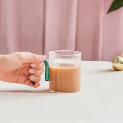 Karaca Mugs & Kaffeebecher-Miracle Tasse, Grüner Henkel Grün01
