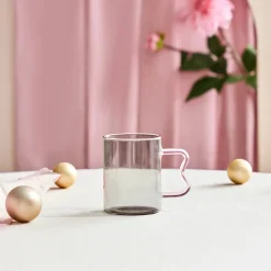 Karaca Mugs & Kaffeebecher-Miracle Tasse, Rosa Henkel im Zickzack Rosa01