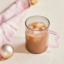 Karaca Mugs & Kaffeebecher-Miracle Tasse, Rosa Henkel im Zickzack Rosa01