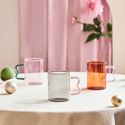 Karaca Mugs & Kaffeebecher-Miracle Tasse, Rosa Henkel im Zickzack Rosa01