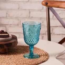 Karaca Weingläser & Kelchglas-Moise Becher Acryl 450 Ml Blau Blau01