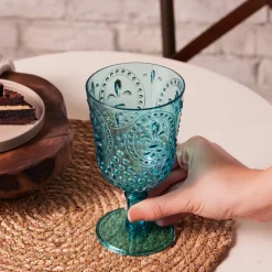 Karaca Weingläser & Kelchglas-Moise Becher Acryl 450 Ml Blau Blau01
