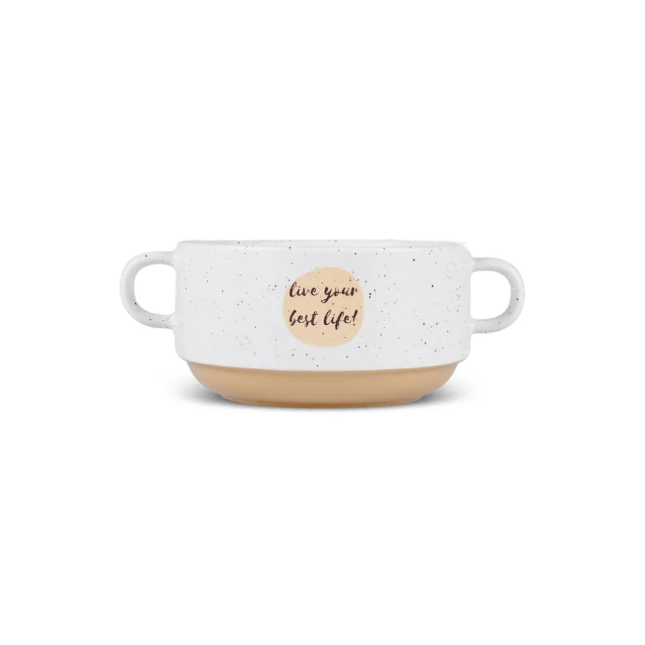 Karaca Schüssel/Bowl-Monet Flower Suppenschalen-Set, 3-teilig, 460 ml Multıfarben