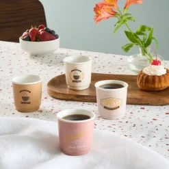 Karaca Mokka & Espressotassen Set-Monet Soft Espressotassen-Set, 4 Personen, 4-teilig, 90 ml Multıfarben