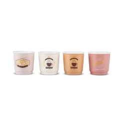Karaca Mokka & Espressotassen Set-Monet Soft Espressotassen-Set, 4 Personen, 4-teilig, 90 ml Multıfarben