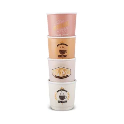 Karaca Mokka & Espressotassen Set-Monet Soft Espressotassen-Set, 4 Personen, 4-teilig, 90 ml Multıfarben