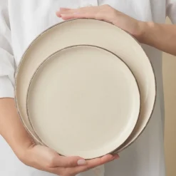 Karaca Tafelservice Für 6 Personen-Monica 24-teiliges Geschirr Set für 6 Personen, Beige
