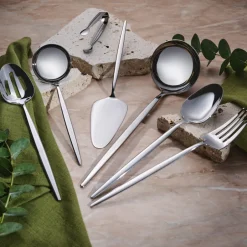 Karaca Servierbesteck-Moongate 7-teiliges Servierset, Silber